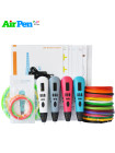 3D Ручка Air Pen Mixed Colors MP01 VIP + Набор ABS пластика 16 цветов (80 метров) + набор цветных трафаретов для рисования + сверло для чистки сопла + cветящийся PLA пластик 10 метров!