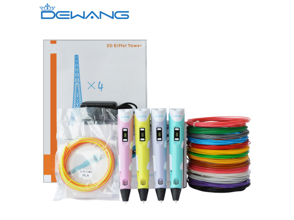 3D Ручка Dewang USA X2 Pro + НАБОР ABS ПЛАСТИКА 16 ЦВЕТОВ (80 МЕТРОВ) + НАБОР ТРАФАРЕТОВ ДЛЯ РИСОВАНИЯ + СВЕРЛО ДЛЯ ЧИСТКИ СОПЛА!