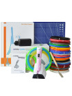 3D ручка MyRiwell Stereo Drawing (RP-200B) MAXIMUM + Набор ЭКО пластика (PLA) 20 цветов (200 метров) + Набор трафаретов для рисования + подставка + лопатка + светящийся PLA пластик 10 метров + коврик (220x220 мм)!