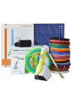 3D ручка MyRiwell Stereo Drawing (RP-200B) MAXIMUM + Набор ЭКО пластика (PLA) 20 цветов (200 метров) + Набор трафаретов для рисования + подставка + лопатка + светящийся PLA пластик 10 метров + коврик (220x220 мм)!