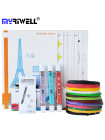 3D Ручка MyRiwell RP-100C + Набор PLA пластика 16 цветов 80 метров + Набор цветных трафаретов для рисования!