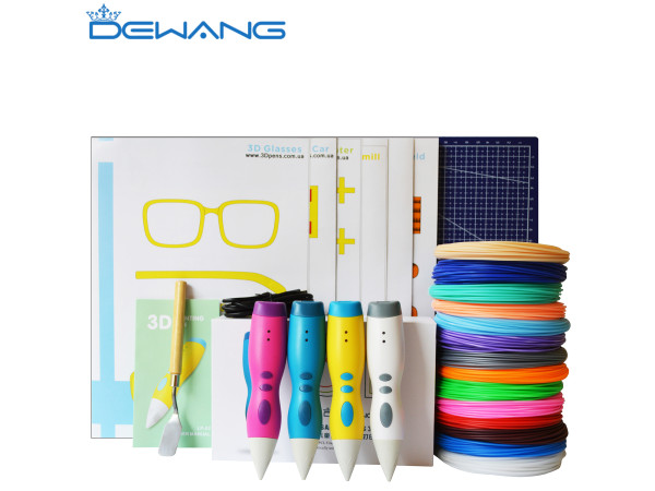 3D Ручка Dewang D10 MAXIMUM + Набор PCL пластика 12 цветов (120 метров) + Сверло для чистки сопла + набор трафаретов для рисования + лопатка + Коврик А4!