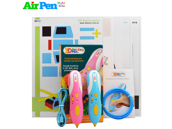 3D Ручка Air Pen Mini Painting Pen + Набор цветных трафаретов для рисования!