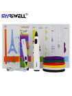 3D Ручка MyRiwell RP-300B PRO + Набор Эко пластика PCL 6 цветов (30 метров) + трафареты для 3D ручки!