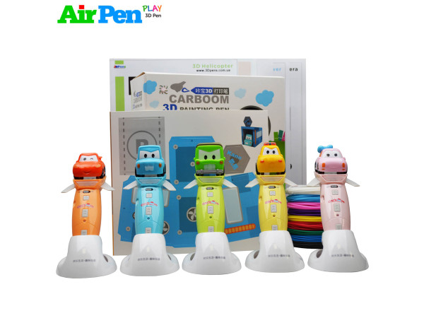 3D Ручка Air Pen Сarboom PRO + Набор PCL пластика 6 цветов (30 метров) + Набор трафаретов для рисования + набор 3D трафаретов!